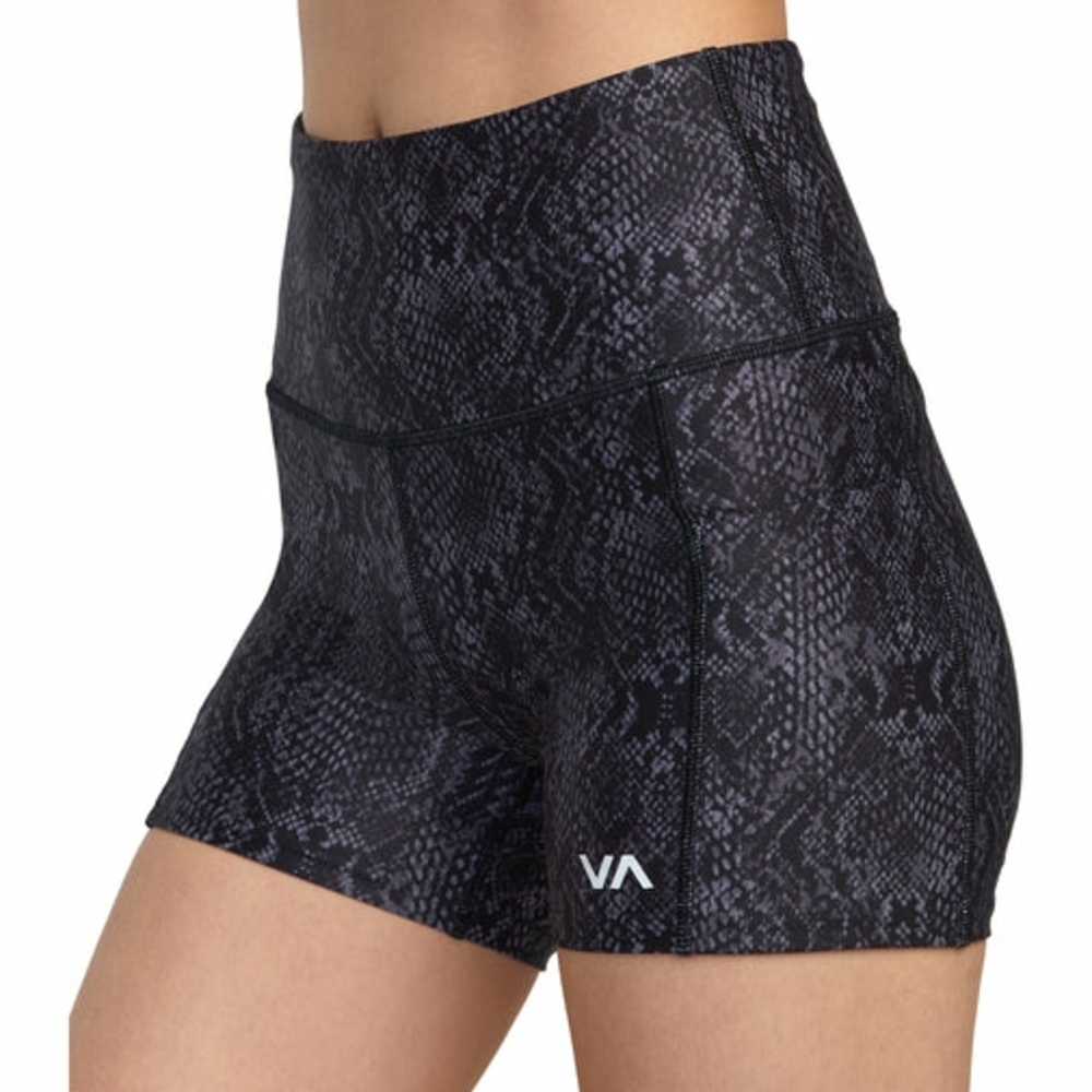 Women's Black Snake Print Shorts